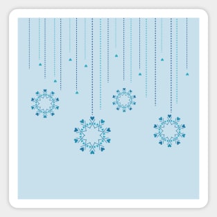 Raining Snowflakes Magnet